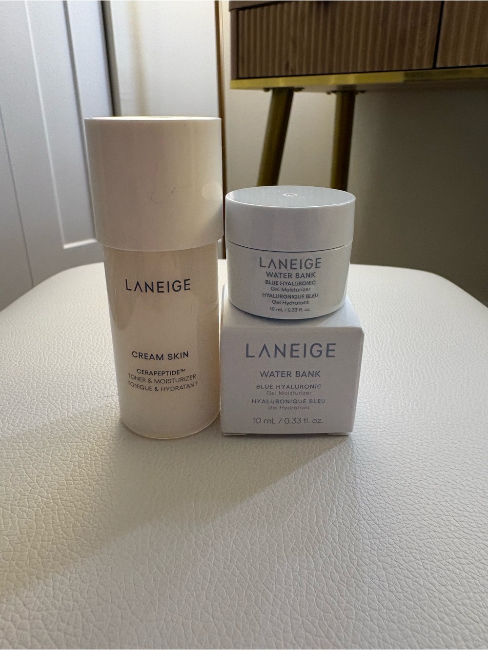LANEIGE Cream Skin Cerapeptide Toner & Moisturizer + Water Bank Gel Moisturizer